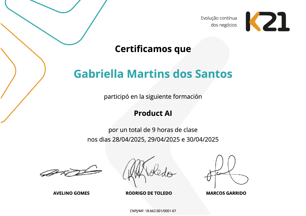 Certificado K21